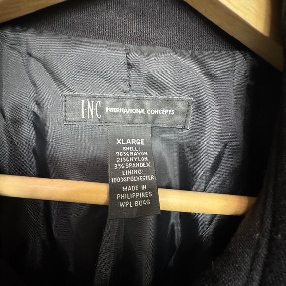 INC International Concepts Black Utility Style Jacket Zipper Pocket Women XL - Picture 5 of 6